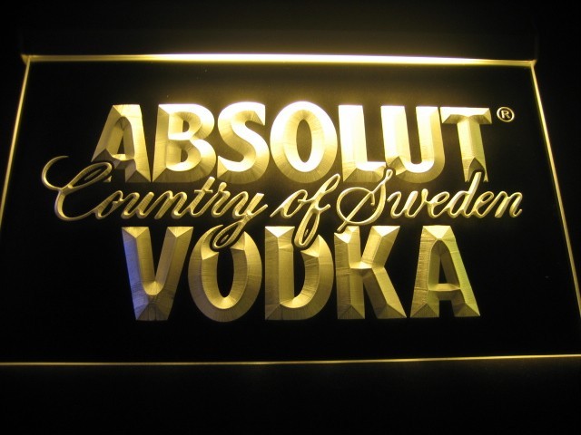 Absolut Vodka Logo Neon Sign